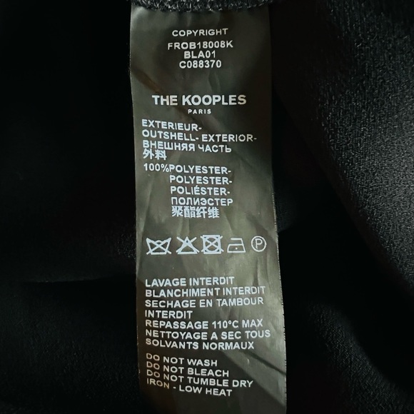 The Kooples Black Dress Sleeveless Wrap with a Gold Chain Size M 100% polyester - Picture 15 of 16